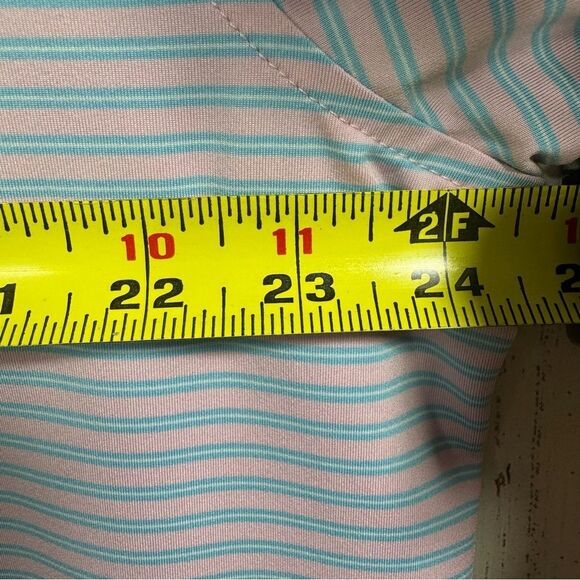 Peter Millar Summer Comfort Mens Stripes Polo Shirt Tiburon Naples Golf Relaxed - Picture 14 of 14